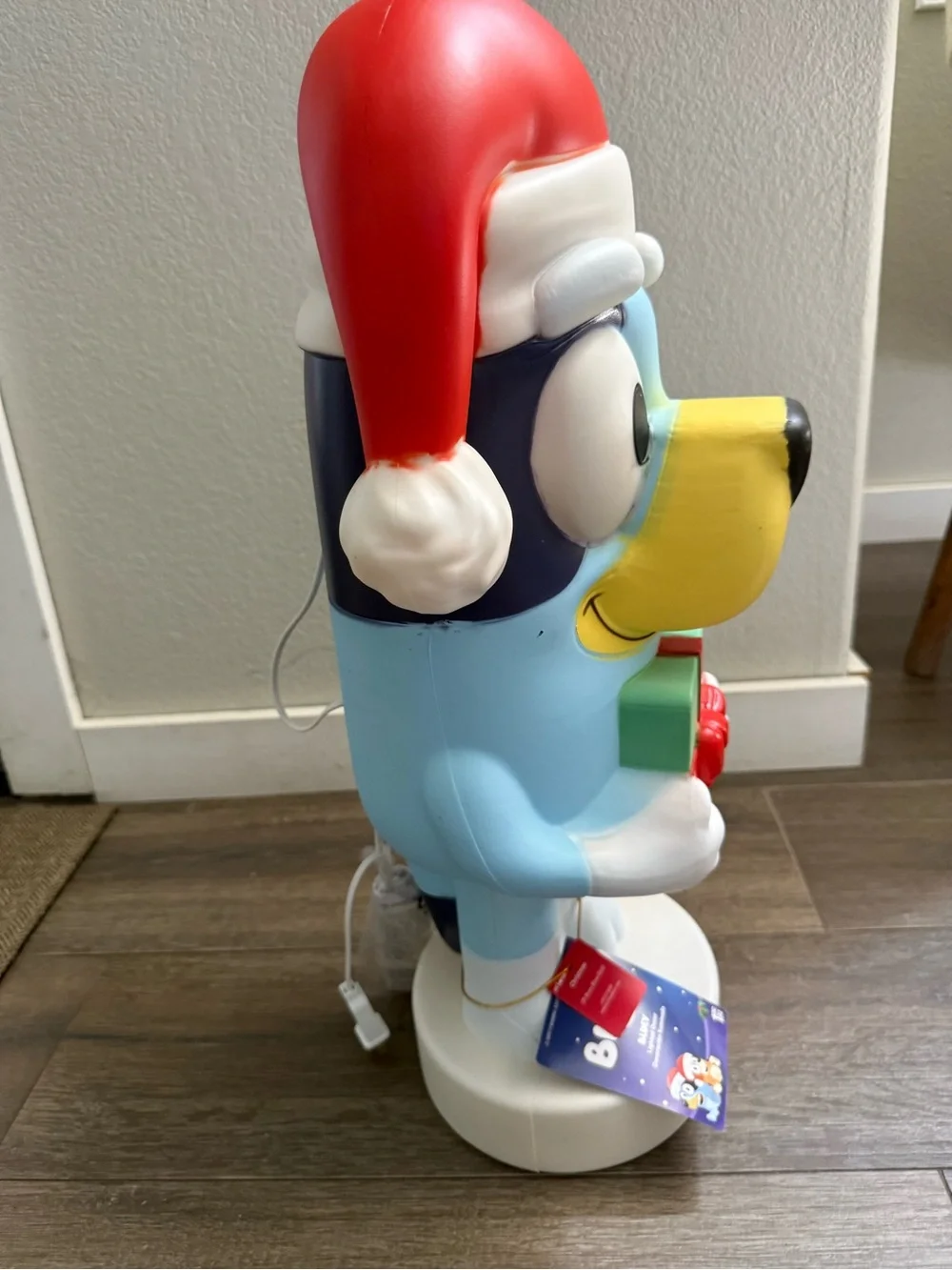 Holiday Light-Up Toy Figure with Gift - Bluey Christmas holiday Indoor/Outdoor